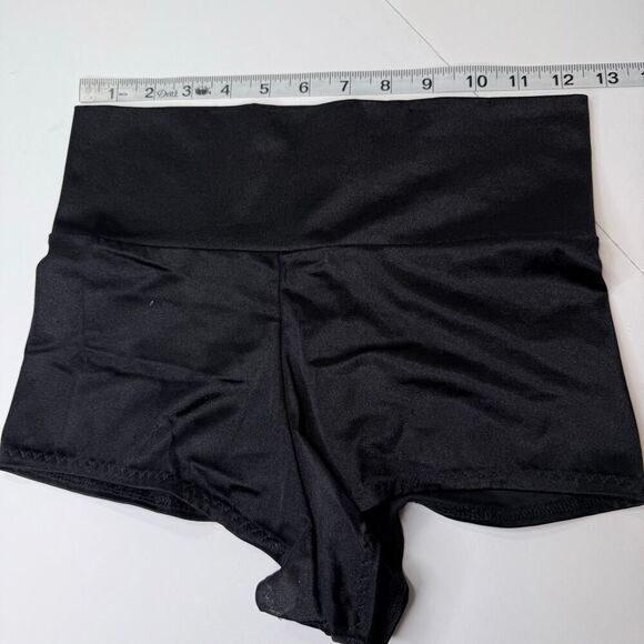 Custom High-Waisted Black Pole Burlesque Dance Shorts – Super Short, Cheeky, (S) - Picture 7 of 7